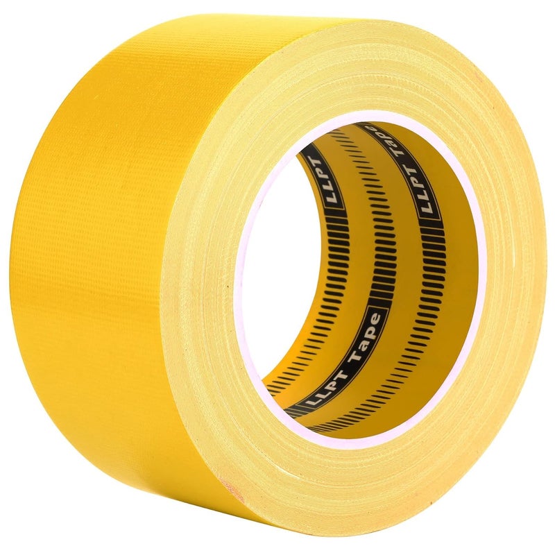 LLPT Duct Tape Premium Grade 2.36 Inches x 108 Feet x 11 Mil Easy Tear Residue Free Strong Adhesive Color Yellow (DT247) - Image 1